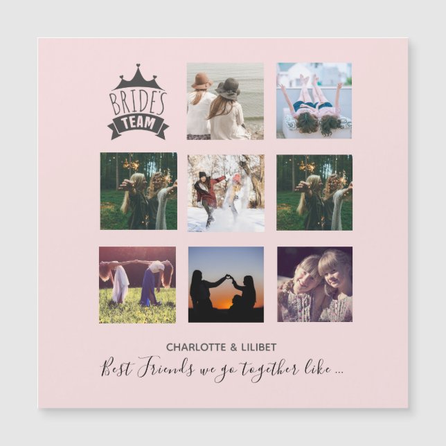 PRESUPUESTO Bridesmaid Regalos COLLAGES DE FOTOS C (Anverso)