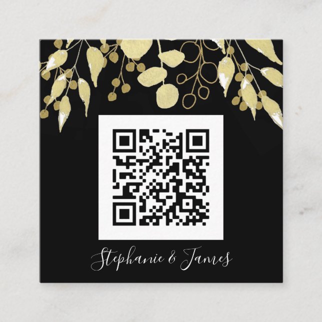 Presupuesto Código QR Invitación a la Boda de Oro  (Anverso)