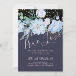 Presupuesto de Boda Floral Rosa con Rubor Azul Pol