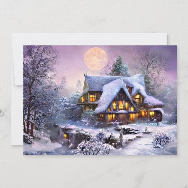 Presupuesto de casa de campo nevado de Navidad (Anverso)