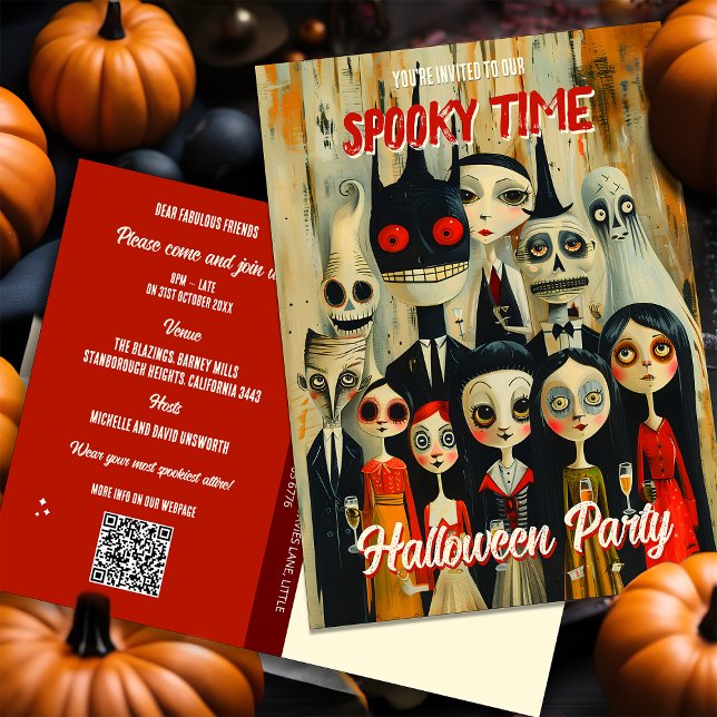 Presupuesto de código QR Spooky Invitación de la f (Subido por el creador)
