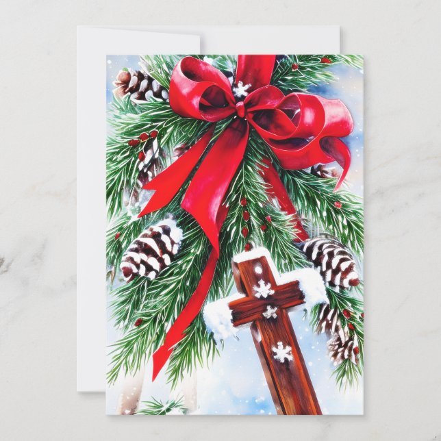 presupuesto de cruz y lazo de Navidad (Anverso)