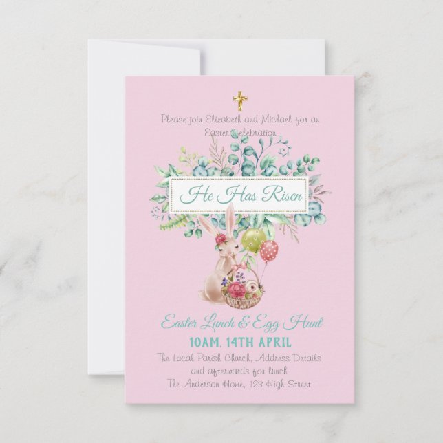 Presupuesto de invitaciones religiosas de Pascua (Anverso)