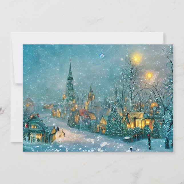 Presupuesto de Navidad de pueblo antiguo Navidad (Anverso)