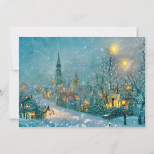 Presupuesto de Navidad de pueblo antiguo Navidad