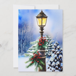 Presupuesto de poste de lámpara nevado de Navidad