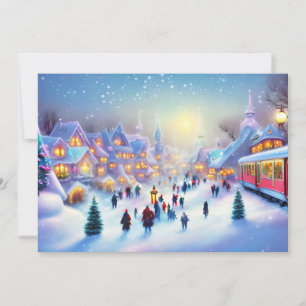 presupuesto de pueblo de tren de Navidad