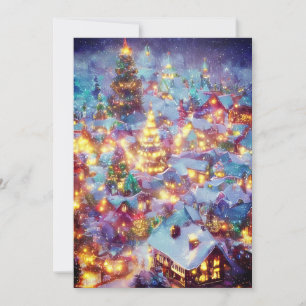 Presupuesto de pueblo navideño nevado de Navidad