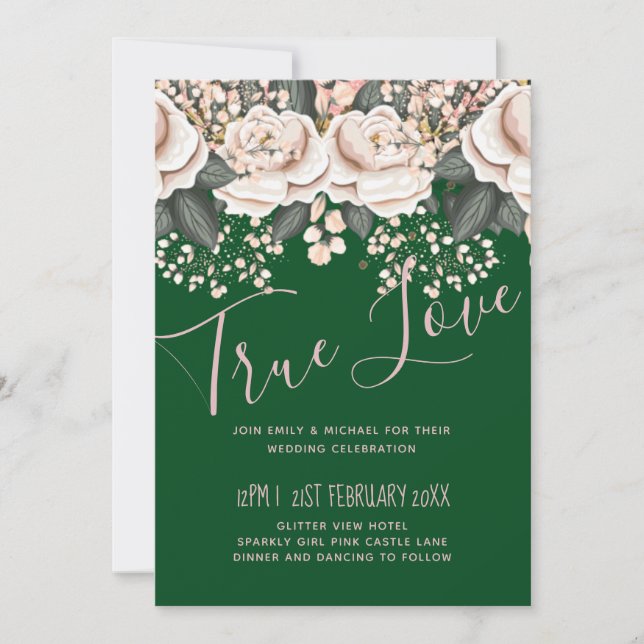 Presupuesto del Boda de Floral Verde Botánico (Anverso)