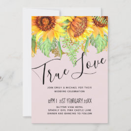 Presupuesto del Boda Rubor Pink con girasoles