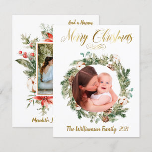 Presupuesto Dos Collages de fotos Oro Feliz Navida