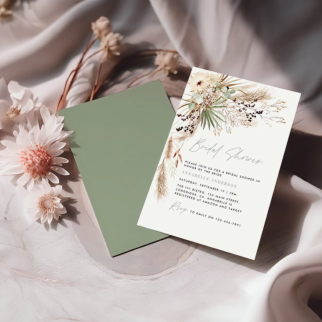 presupuesto Ducha de novia pampas gras invitación  (Subido por el creador)