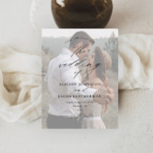Presupuesto Elegante Tarjeta de Boda Foto Save the