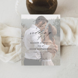 Presupuesto Elegante Tarjeta de Boda Foto Save the