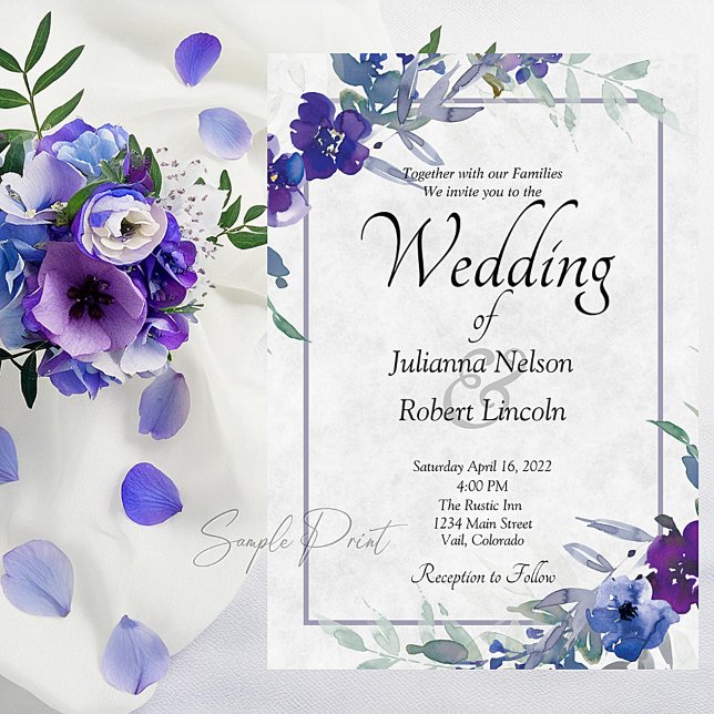 Presupuesto en blanco Invitación boda con flores m (Subido por el creador)