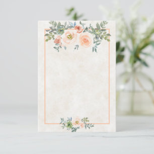 Presupuesto en blanco Invitación de boda floral ve