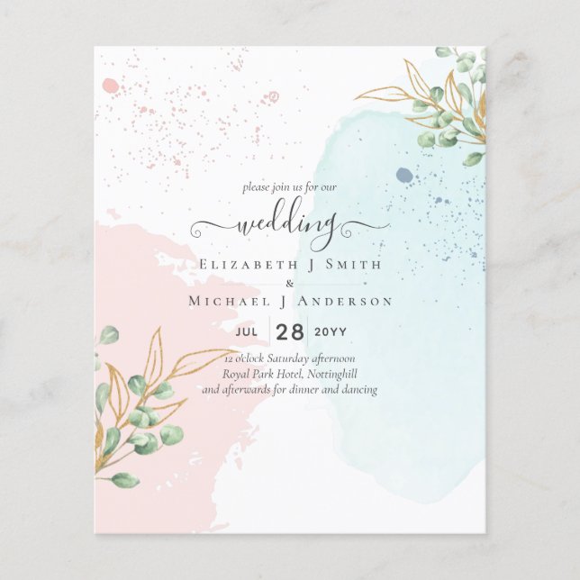 PRESUPUESTO Eucalyptus Boda de las hojas azules ro (Frente)