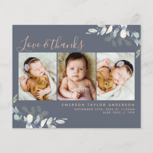 Presupuesto Eucalyptus Photo Baby Tarjeta de agrad