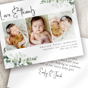 Presupuesto Eucalyptus Photo Baby Tarjeta de agrad