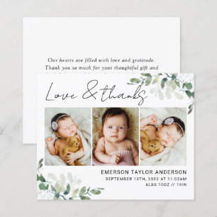 Presupuesto Eucalyptus Photo Baby Tarjeta de agrad