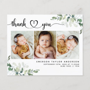 Presupuesto Eucalyptus Photo Baby Tarjeta de agrad