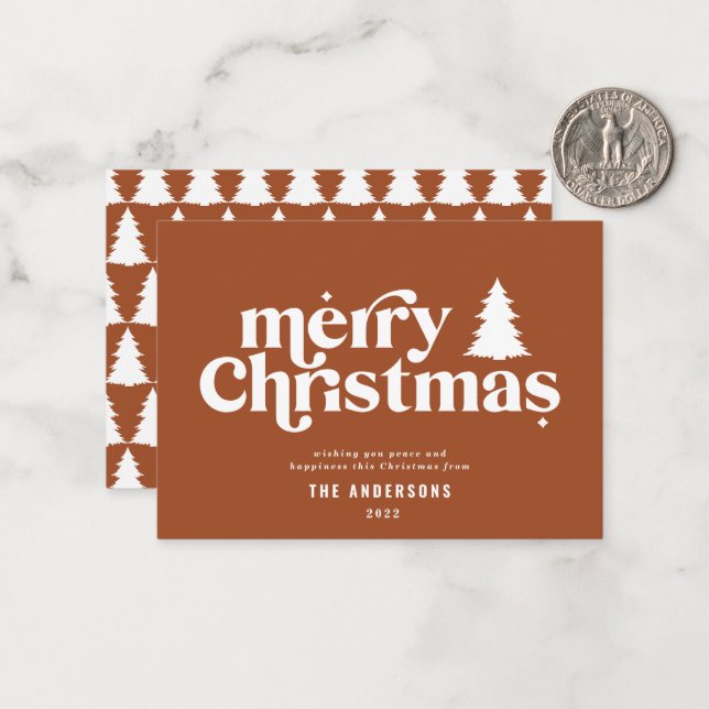 presupuesto Feliz Navidad no foto Tarjeta de vacac (Anverso/Reverso In Situ)