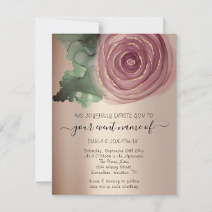 Presupuesto Floral Código QR Rosa Verde Oro