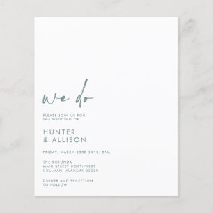 PRESUPUESTO Folleto de Invitación de Boda Nosotros