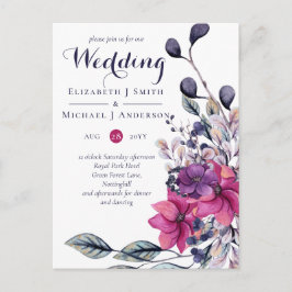 PRESUPUESTO Fuchsia Invitaciones a una boda rosada