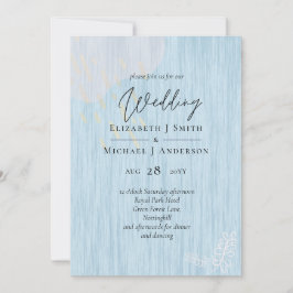 Presupuesto Guion de Boda Dorado Azul Polvo