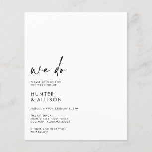 PRESUPUESTO Hacemos Volante de Invitación de Boda