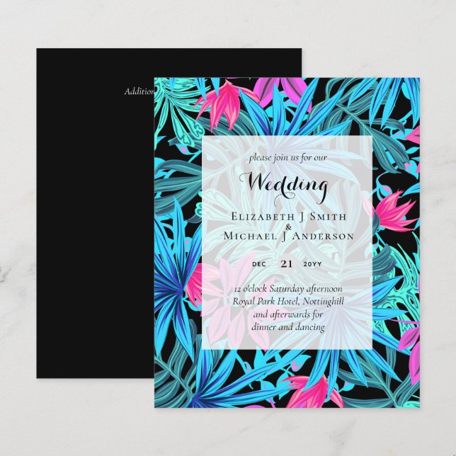 PRESUPUESTO Hojas Tropicales Invitaciones a boda d (Anverso / Reverso)