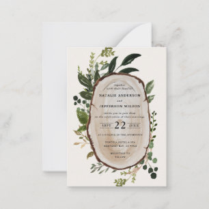 presupuesto Invitación a la boda Rustic Foliage Fa