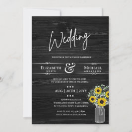PRESUPUESTO Invitación de boda rústica girasoles n
