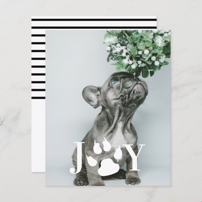 PRESUPUESTO Joy Perro Paw Imprimir tarjeta de foto (Anverso / Reverso)