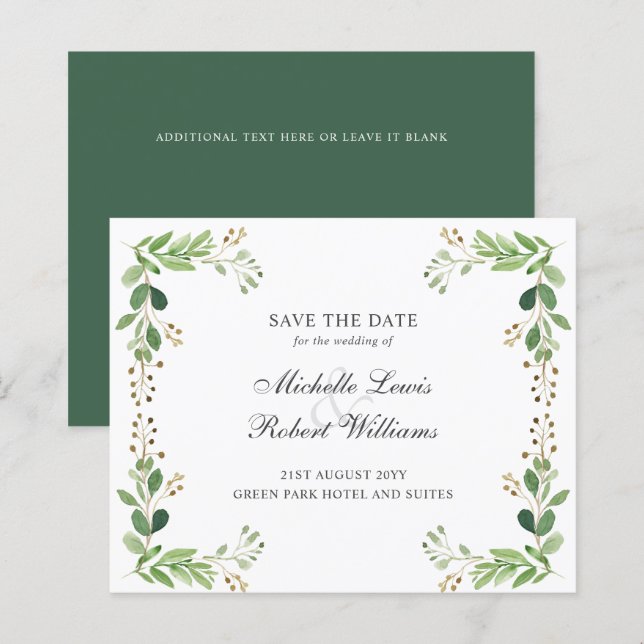 PRESUPUESTO Las hojas verdes la boda de verano AHO (Anverso / Reverso)