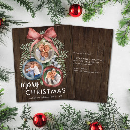 Presupuesto Madera Rústica 3 Foto Tarjeta de Ornam