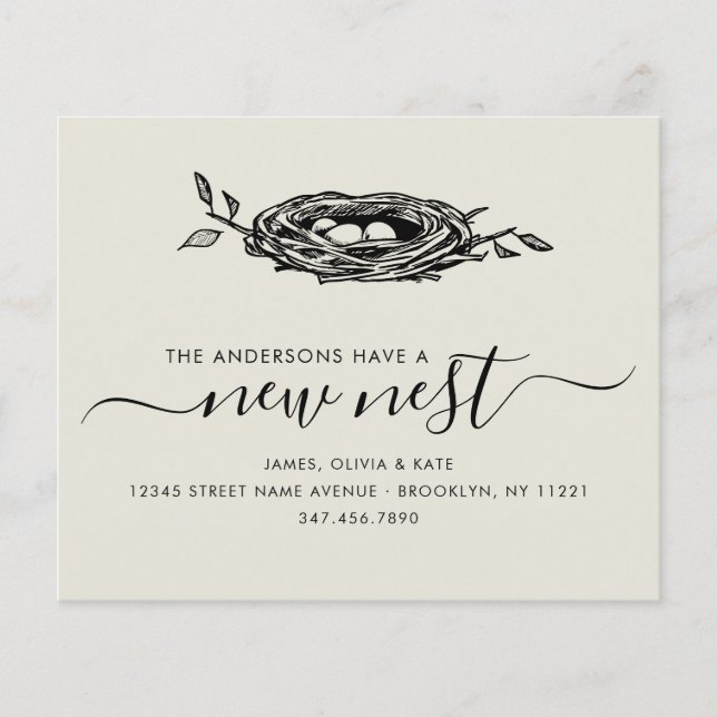 Presupuesto Nuevo Nest Hogar Cambio de la tarjeta  (Anverso)