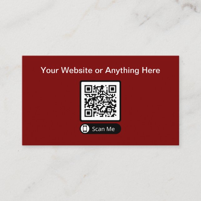 Presupuesto Pequeña Cantidad Código QR Tarjetas de (Anverso)