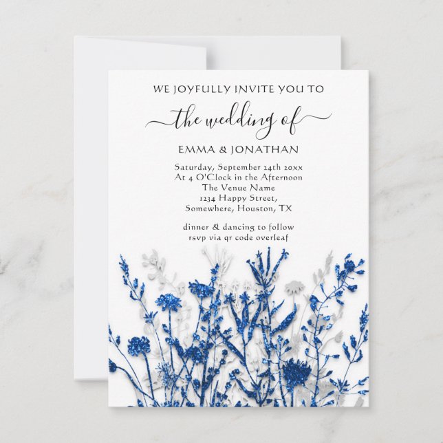 Presupuesto QR CÓDIGO Floral Meadow Azul Marina Gr (Anverso)