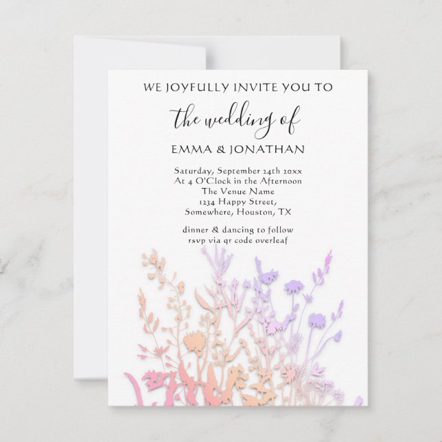 Presupuesto QR CÓDIGO Floral Meadow Rosa Blanca (Anverso)