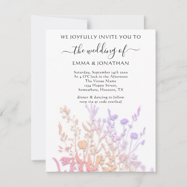 Presupuesto QR CÓDIGO Floral Meadow Rosa Blanca (Anverso)