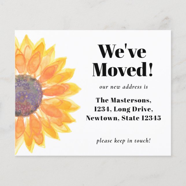 Presupuesto que hemos movido tarjeta de Invitación (Anverso)