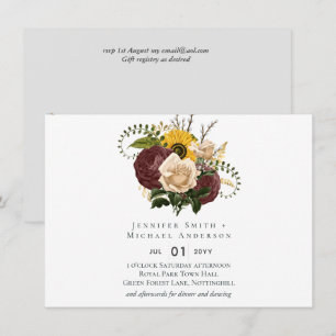 PRESUPUESTO Rosas de Marsala Invitación a la boda
