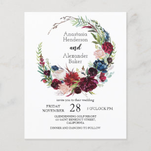 Presupuesto/Rosas - Invitación a la boda. Flyer
