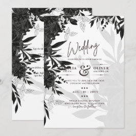 PRESUPUESTO Rosas negros Elegante invitación a la 