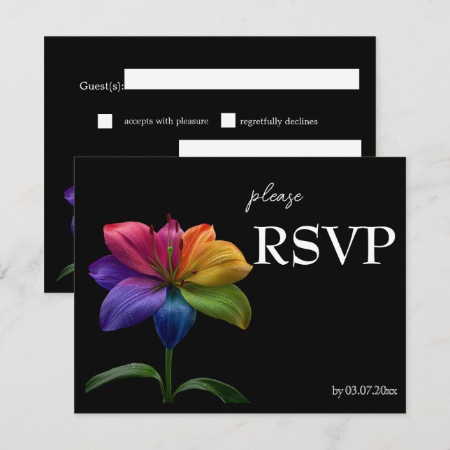 🌈 Presupuesto RSVP Technicolor Love  (Anverso / Reverso)