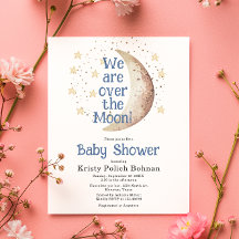 Presupuesto sobre la tarjeta de Baby Shower Moon B