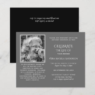 PRESUPUESTO Tarjeta de Funeral Memorial INVITACIÓN