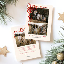 Presupuesto Tarjeta de Navidad con Cuatro Fotos y 